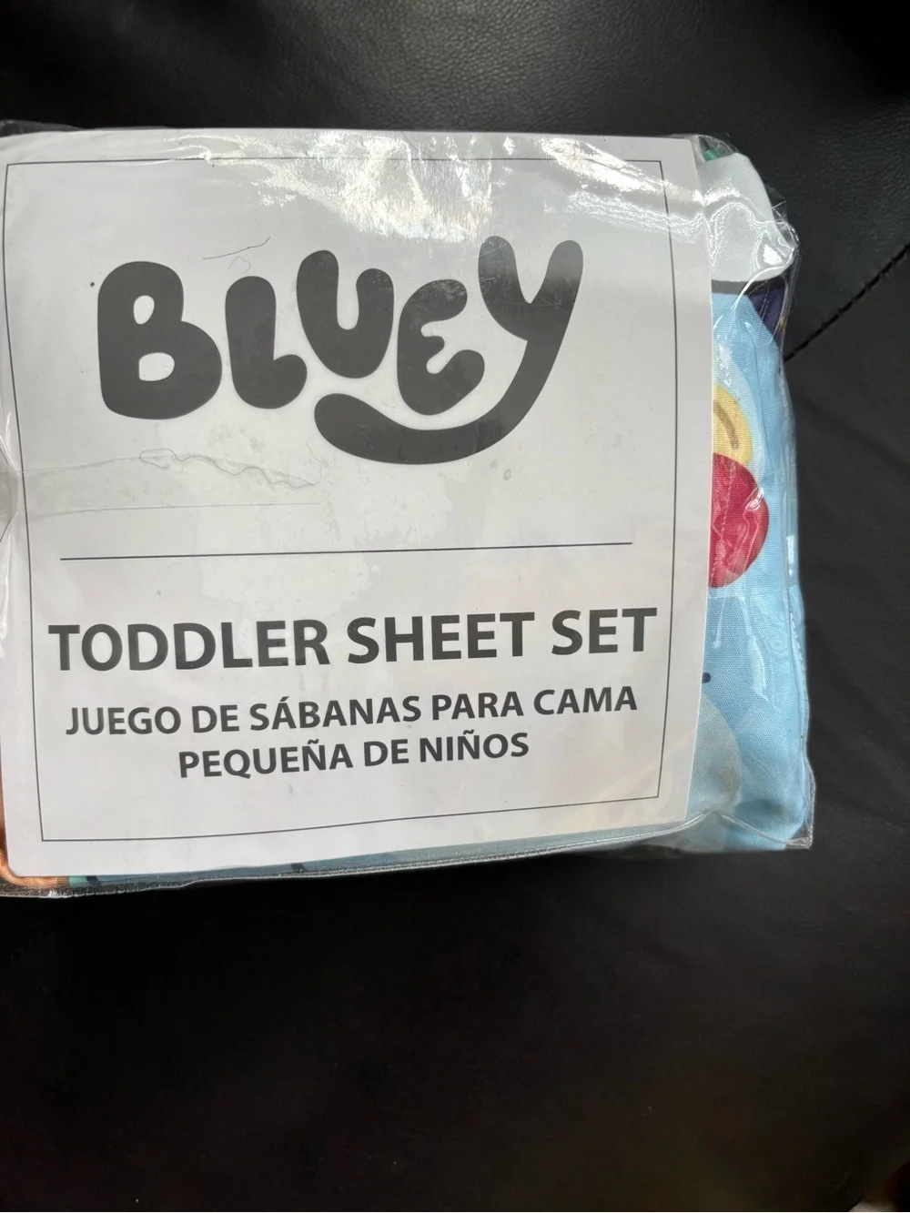 Bluey-Inspired Kids Twin Sheet Set in Aqua and White